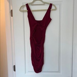 Amazon Bodycon Cut Out Red Dress